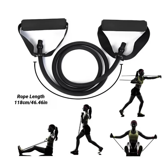 Handled Resistance Exercise Bands, Fitness Workout Bands for Full Body Strength Training, Home Gym Equipment for Men & Women
