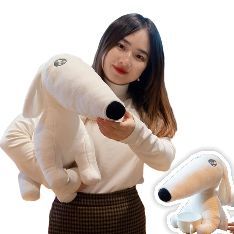 

Новинка 40/60 см кавайная большая собака с длинным носом белые супер мягкие плюшевые игрушки Подушка для сна Аниме Забавный подарок для девочек на день рождения для детей