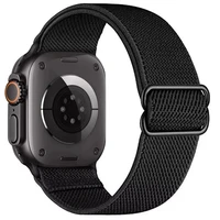 Bracelet à boucle élastique en Nylon pour Apple Watch Ultra 3/2/1, 49mm 11 10 46mm 42mm, iWatch 9 8 7 6 5 4 SE 45/41/44/40mm 1