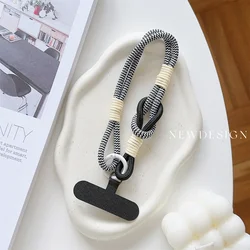 Universal Anti - Slip Phone Lanyard Pendant - Portable Wrist Strap Accessory (Black and White)