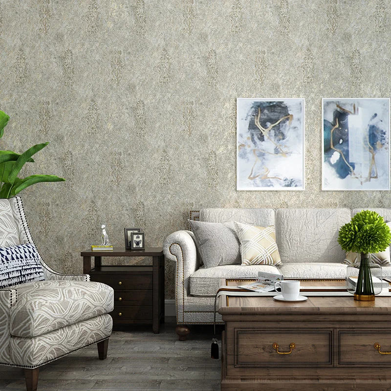 

Винтажные промышленные Серые Цементные обои, простые пятнистые однотонные нетканые обои для отелей, магазинов одежды, офисов, Papel De Parede