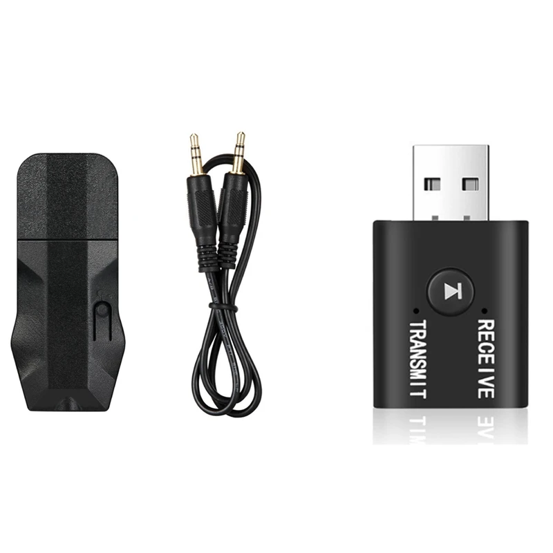

2 в 1 Bluetooth 5,0 USB адаптер передатчик приемник и аудио Bluetooth передатчик приемник автомобильный комплект AUX кабеля
