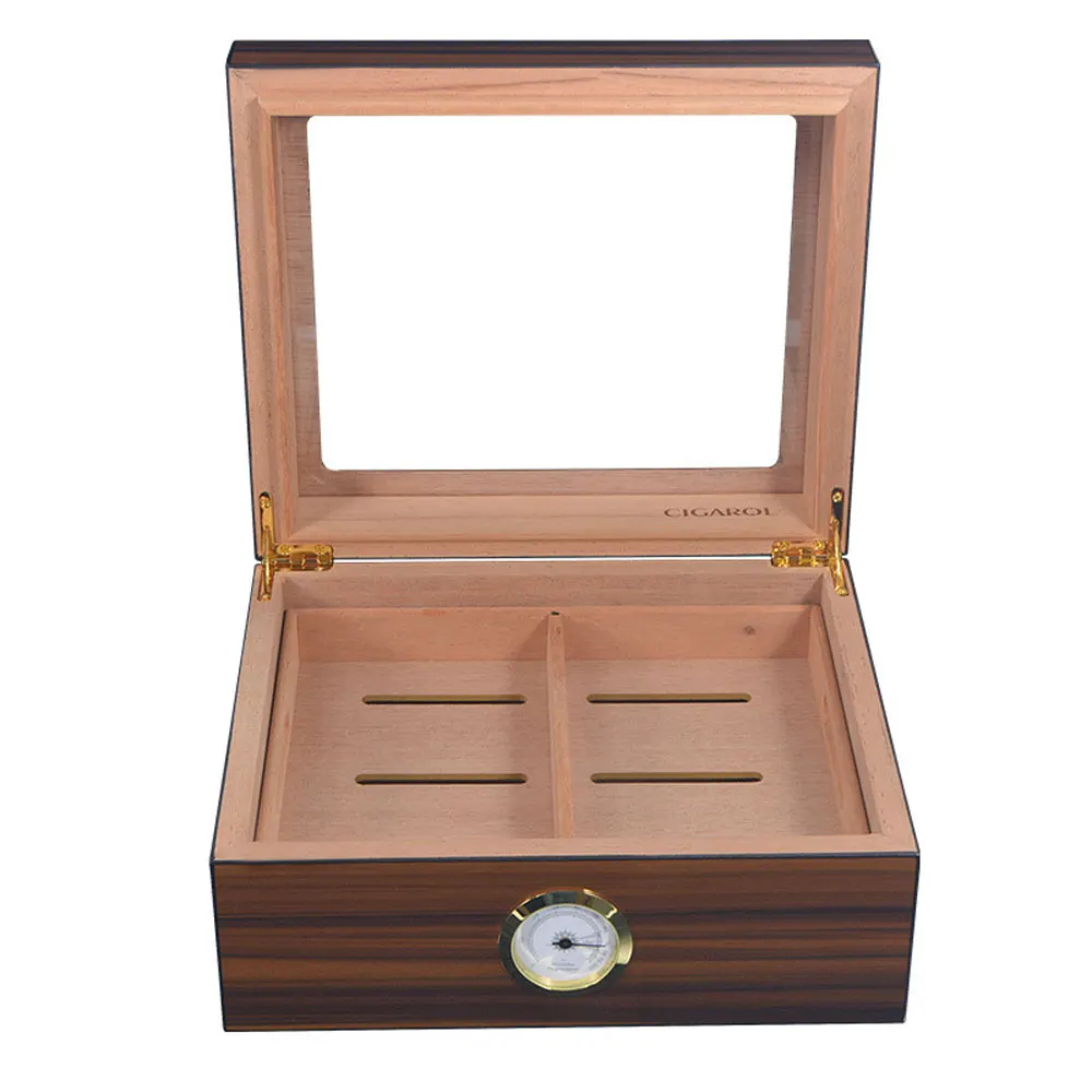 Cigar humidor with cedar wood, easy to store, double sealed cigar box, household cigar humidor