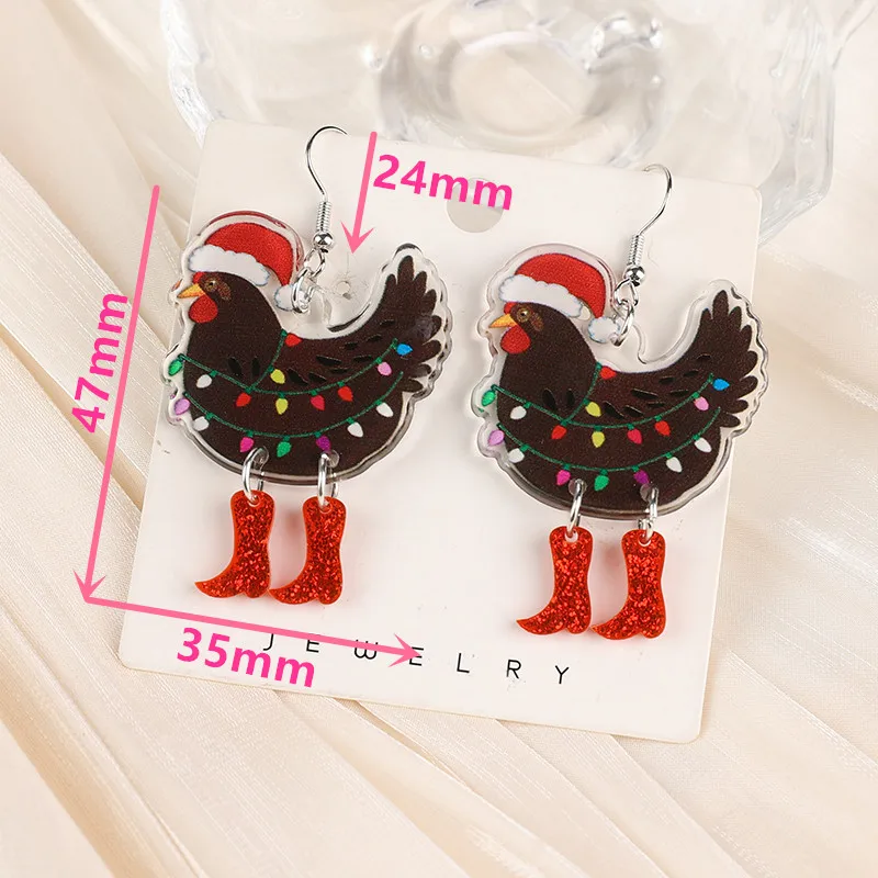funny-christmas-chicken-drop-earrings-festive-acrylic-jewelry-gift