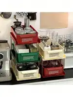 1pc Multi Layer Coffee Capsule Storage Rack Space Saving Tea Suitable For Office Home Coffee Tea Bag Storage Organizer 1