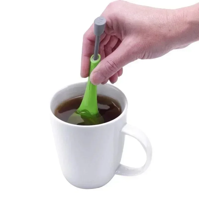 Manual Press Tea Filter Household Silicone Tea Filter Kitchen Tools Food Grade Brewing Filtering Teas Brewing Accessories