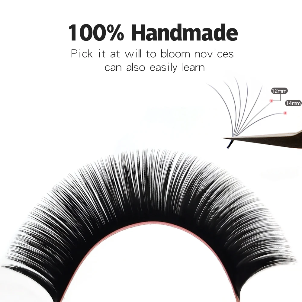 2/4/5/10 Trays Qeelasee Super Soft Blomming Lashes Easy Fan Eyelash Extensions Mega Volume Eyelashes Supplies for Eye Beauty 4