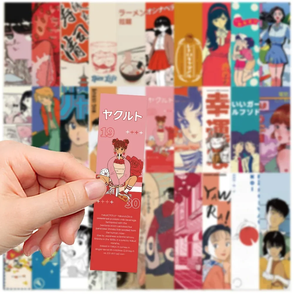 일본 스타일 쇼와 시대 레트로 아트 엽서, 서점 기숙사 장식 벽 스티커, 포스터 책갈피 재료, 30 개
