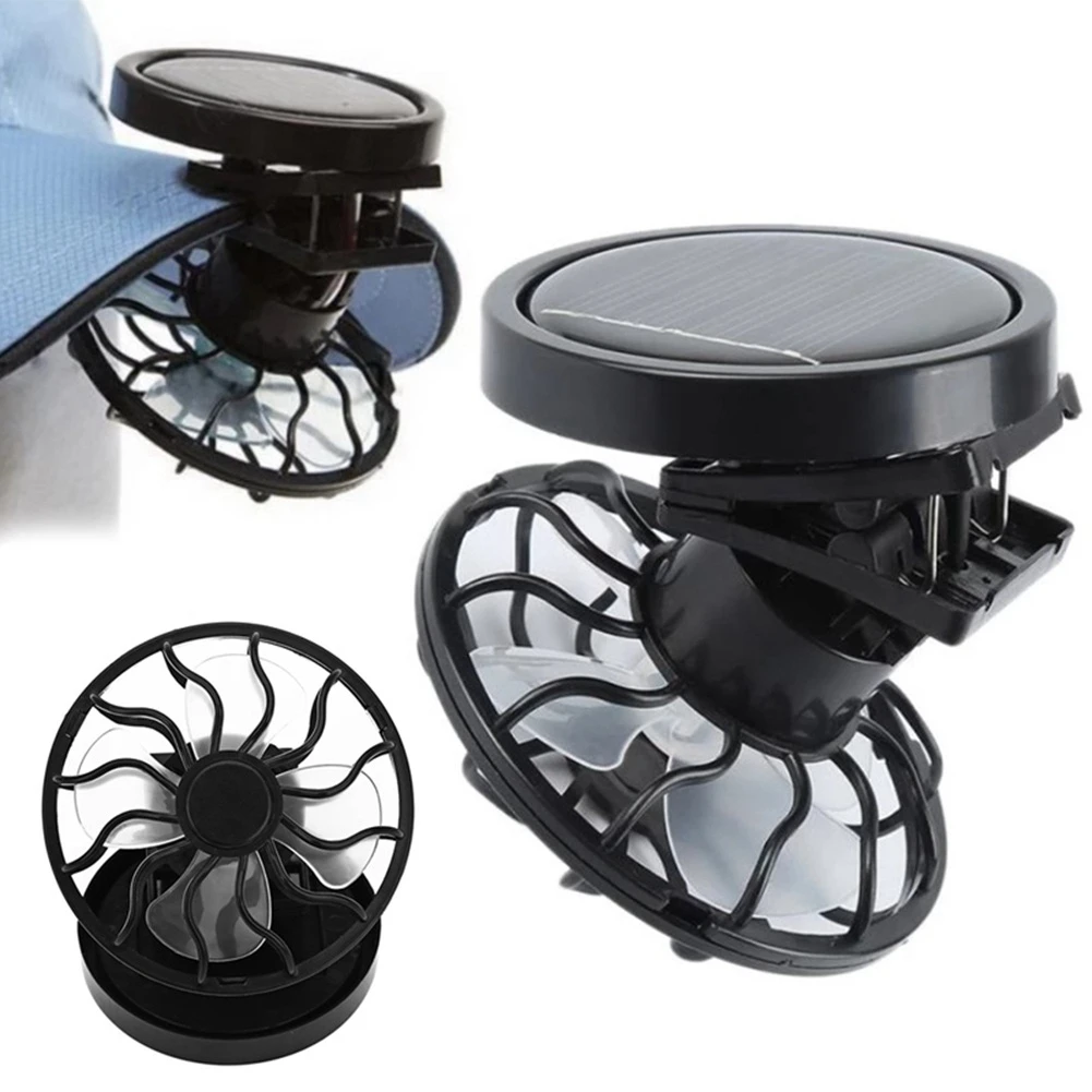 1PCS Portable Mini Solar Powered Fan Clip Climbing Cooling Fan Camps Wilderness Summer Hand Held Hat Cap HOT