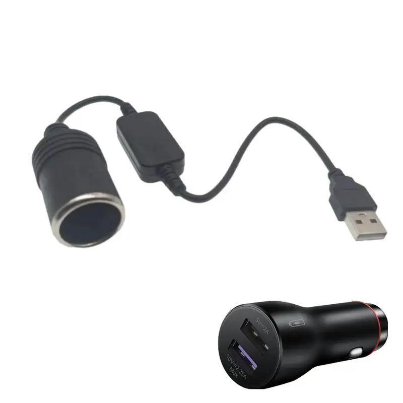 CarLighter USB Converter Female Converter CarLighter Socket 5V To 12V Converter Plug Socket Wired Controller Plug CarLighter
