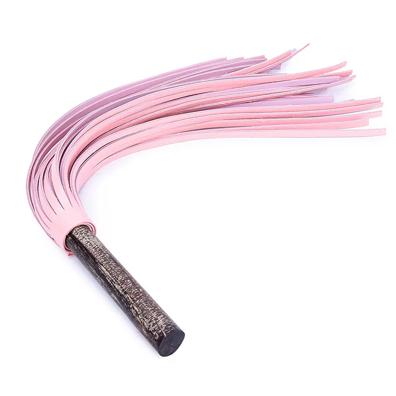 Handwork Make Genuine Leather COW LEATHER Whip，Ancient Wooden Round Handle new 5