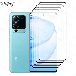3D Curved Edge Tempered Glass Screen Protector, 6.56 Inch - Vivo V25 Pro (4 Front Glass)