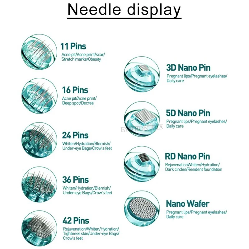 10PCS Dr Pen Ultima A6S Needle Disposable Syringe Cartridge Bayonet Replacement Microneedle Nano/11 Pin/24 Pin/36 Pin/42 Needle