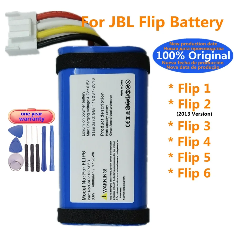 Nuova Batteria Originale Per Jbl Flip 1 2 3 4 5 6 Flip1 Flip2 Flip3 Flip4 Flip5 Flip6 Player Altoparlante Batteria Ricaricabile Bateria