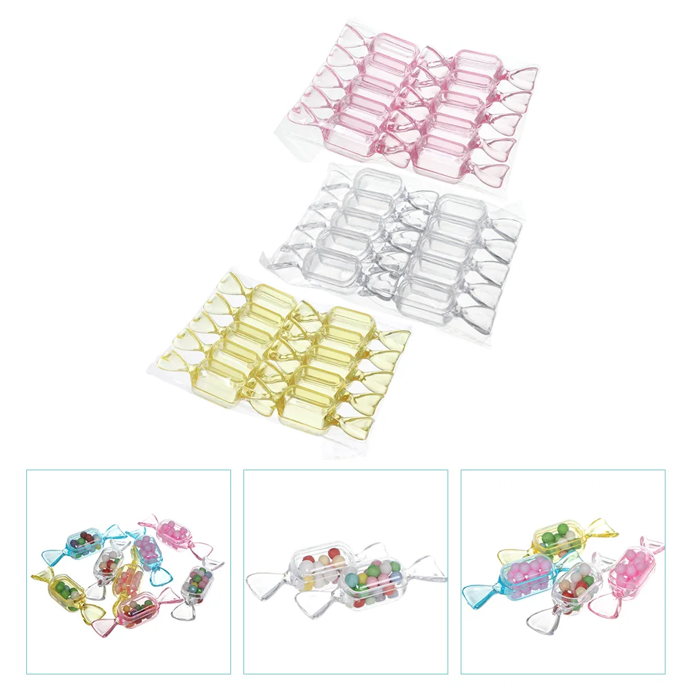 

30 Pcs Transparent Candy Box Gift Boxes Mini Cases Wedding Welcome Bags