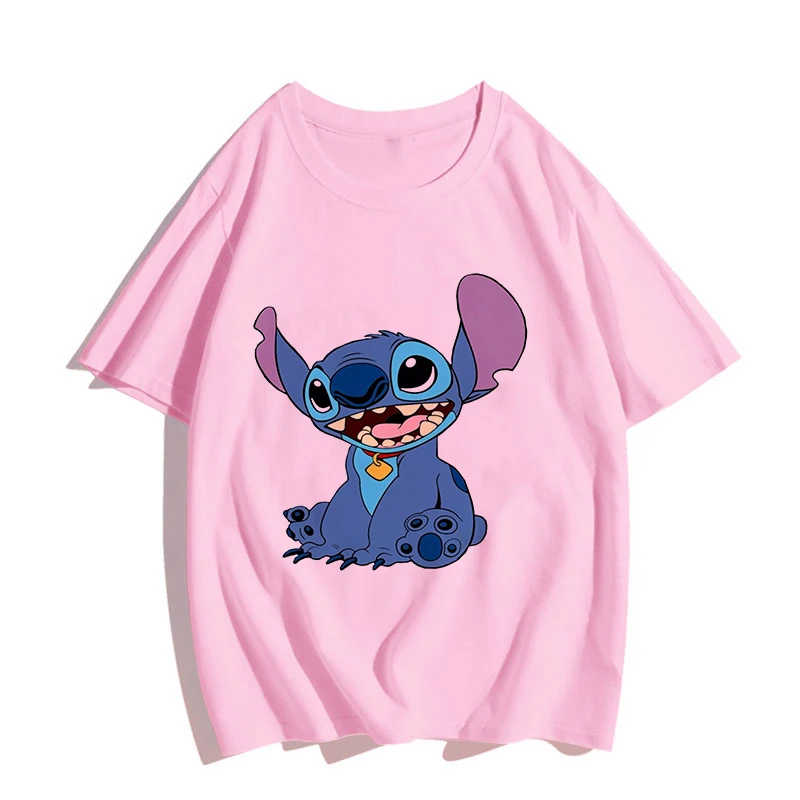 t-shirt for kid girl Unisex Summer New T-shirt Cartoon Disney Girls Tshirts Harajuku Boy Tshirt Stitch Kawaii Element Nice Round Neck Kids Tshirt Top t shirt kid