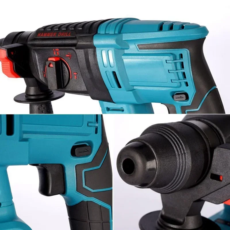 18V Cordless Rotary Hammer Drill 4 Functions Electric Brushless Hammer 27mm Impact Drill Fit for Makita 18V Battery 2