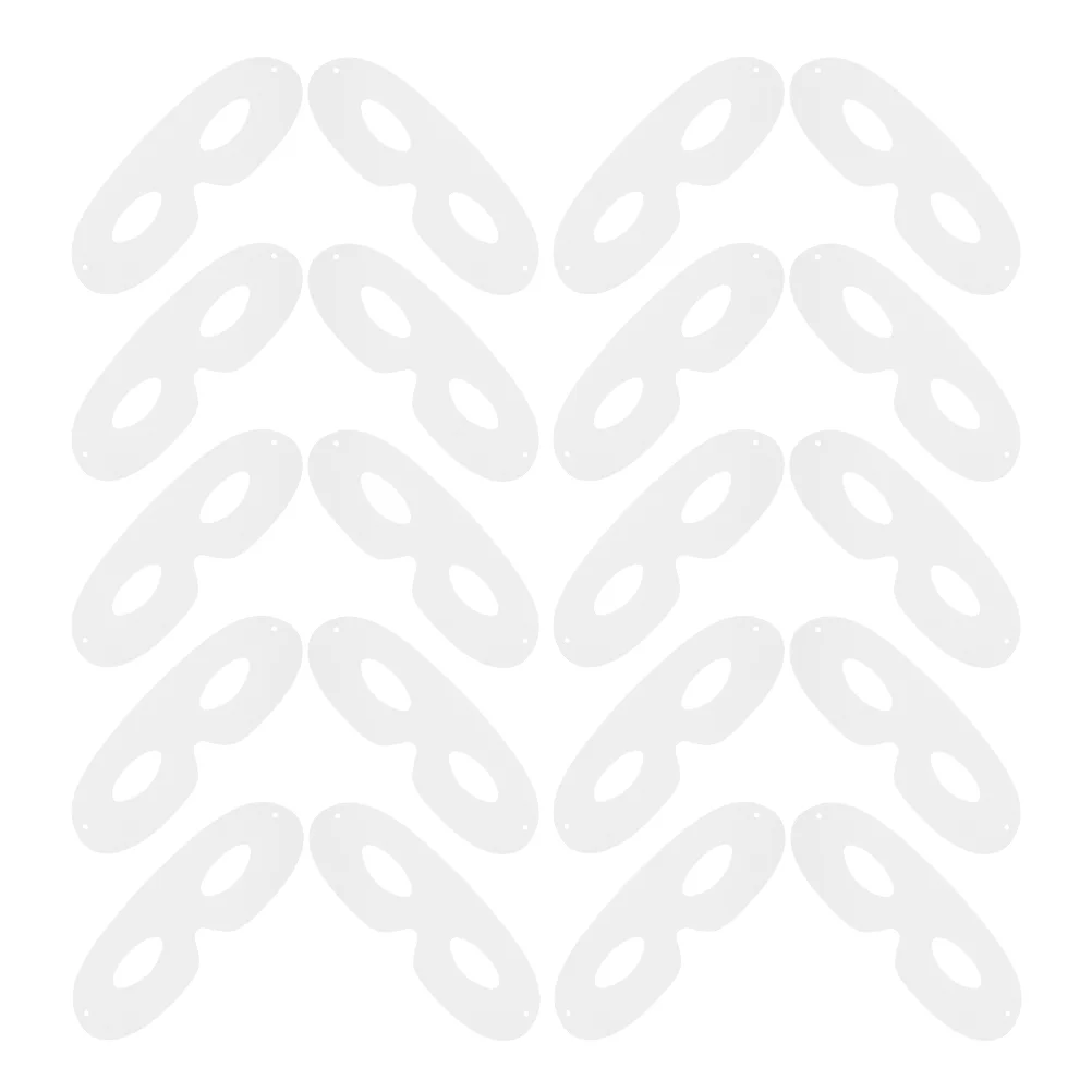 40 Pcs Hand Painted Mask DIY White Paper Eye Masks Cosplay Party Decorate Blindfold