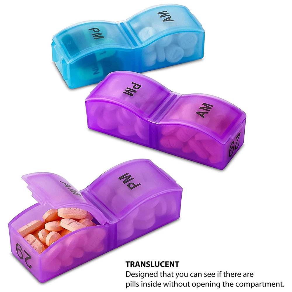 Monthly 32-Day Triple-Dose Portable Pill Organizer & Travel Medicine Box