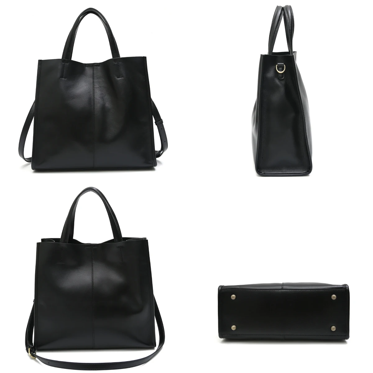 حقيبة يد نسائية كلاسيكية مصنوعة من الجلد الطبيعي،...