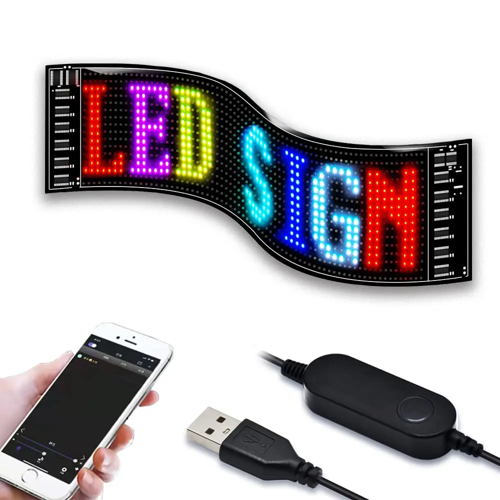 Programmable flex led display. Programmable flex led display