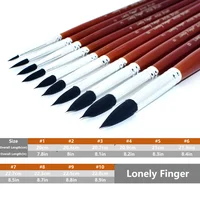 10pcs Watercolor Detail Paint Brushes, Synthetic Hair Round Pointed Tip Set, Perfect Art Brushes for Watercolor Acrylics Gouache 2