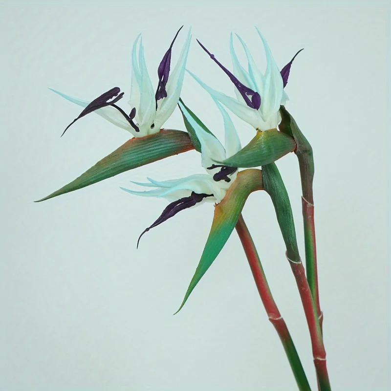 HAOSHICS 3 Stks Kunstmatige Hemel Vogel Bloemen, Nep Paradijs Strelitzia, Faux Zijde Planten voor Thuiskantoor Bruiloft Tafel Centerpeice Decor