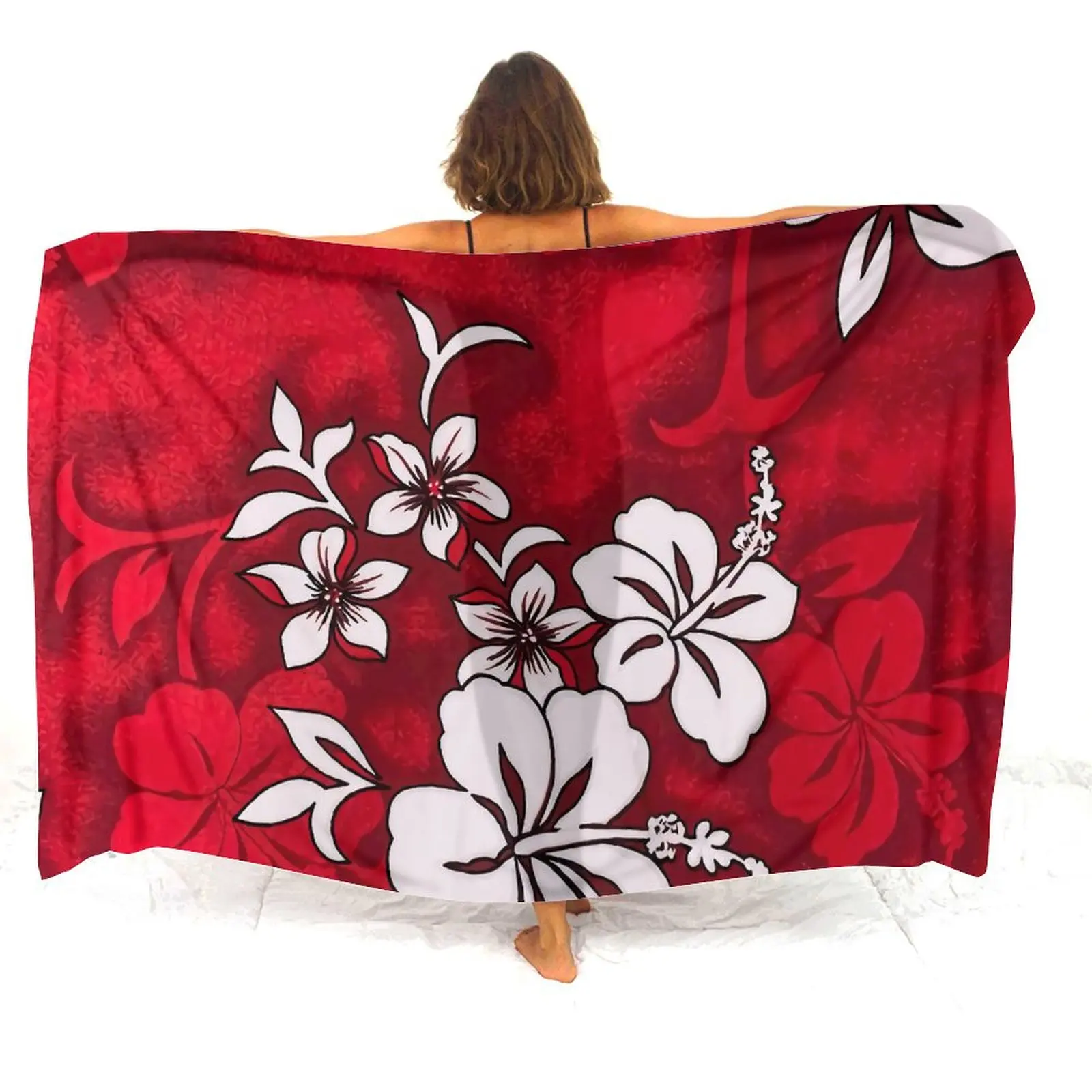 Custom Island Abbigliamento Seaside Holiday Ladies Sarong Fashion One Piece Wrap Dress Elegante Eleganza Scialle Cappotto Polinesiano Sarong