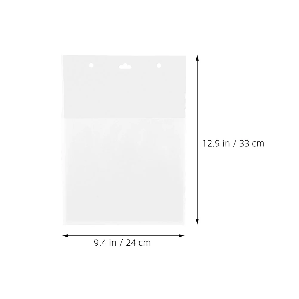 2 Pcs Hang- Box Document Holder Display Stand Storage Plastic Magazine Bag