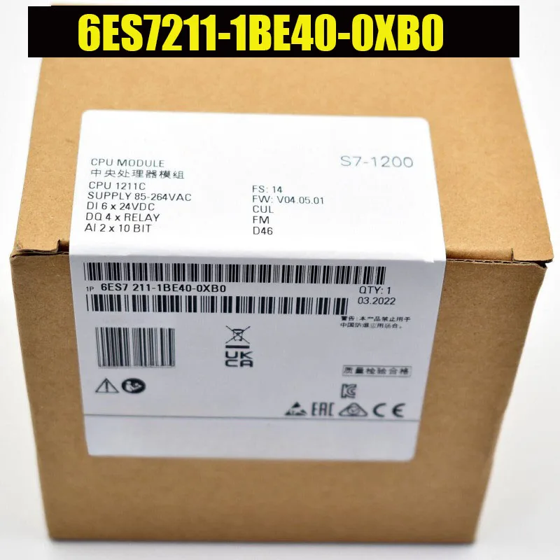 

6ES7211-1BE40-0XB0 1PCS NEW Central Processing Unit 6ES7 211-1BE40-0XB0 1 year warranty