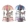 LED Classical Musical Box Mini Carousel Merry-Go-Round Music Case Christmas Gifts for Adult Kids Wedding Decor for Childrens Day 6