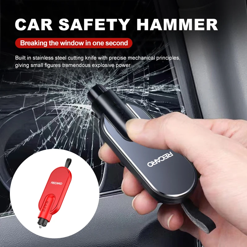 Mini Kit Di Salvataggio Di Emergenza Dell'Interruttore Della Finestra Del Martello Di Sicurezza Dell'Automobile Per Recaro Nan