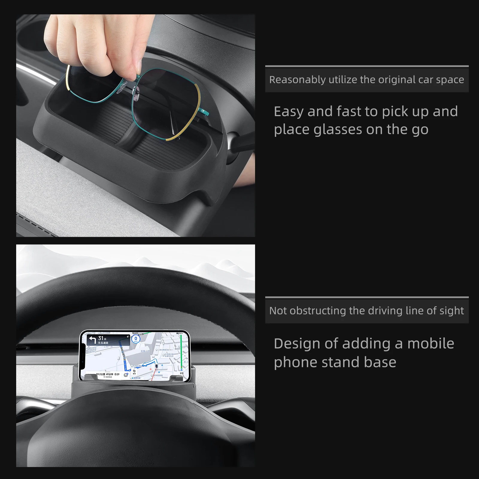Weigudoc Scatola portaoggetti per console autoatica, organizer per