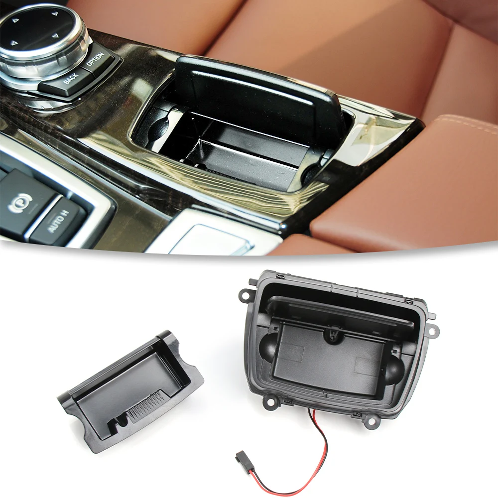 Nieuwe Zwarte Plastic Middenconsole Asbak Montagedoos Geschikt Voor 5 Serie F10 F11 F18 51169206347