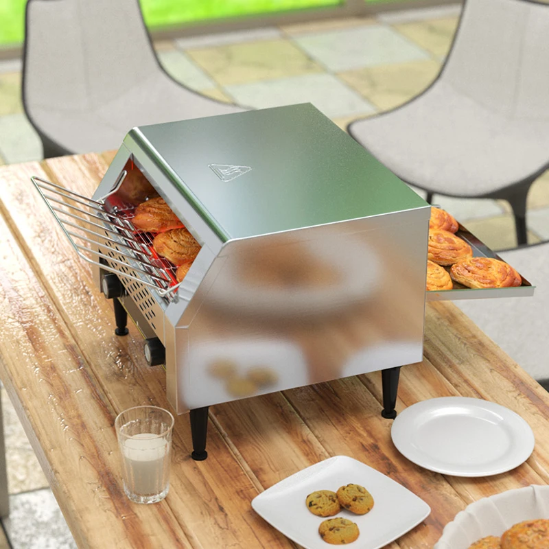 Toaster Commercial Caterpillar Type Fully Automatic Hotel Breakfast Up And Down Heating Intelligent Panel