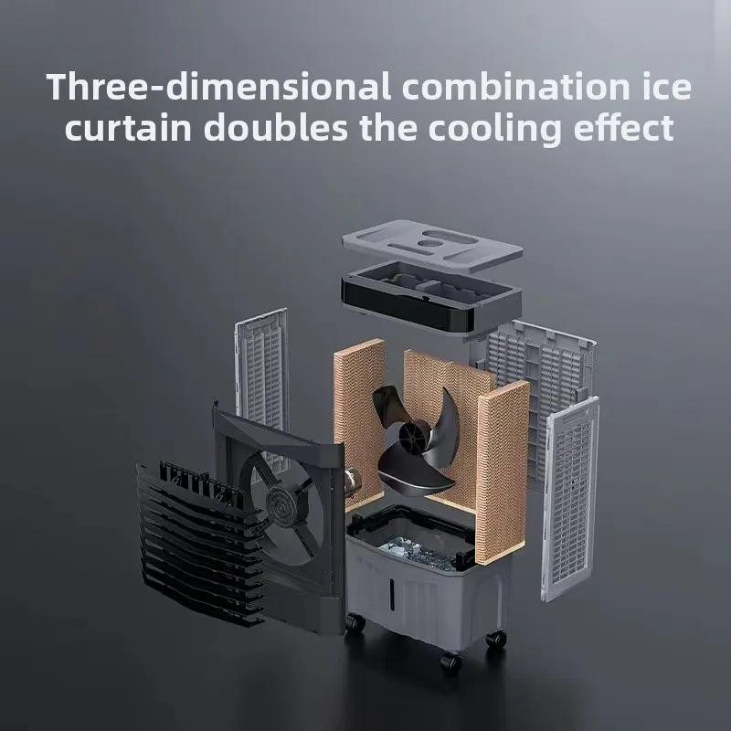 Ventilateur de réfrigération, petit ventilateur à eau, refroidisseur d'air domestique, climatiseur industriel à eau, appareil de refroidissement pour dortoir 6