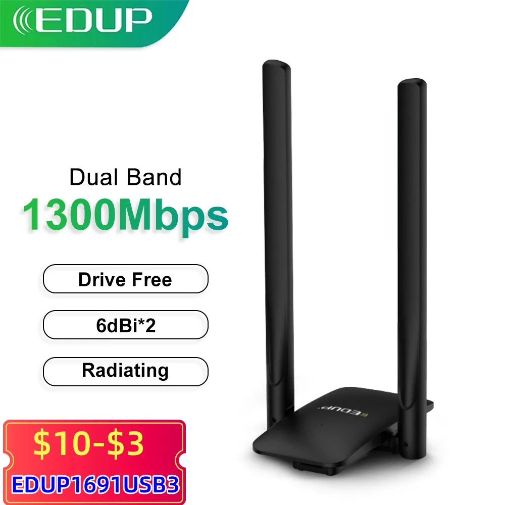 Tanio EDUP Adapter USB WiFi 1300 mb/s karta