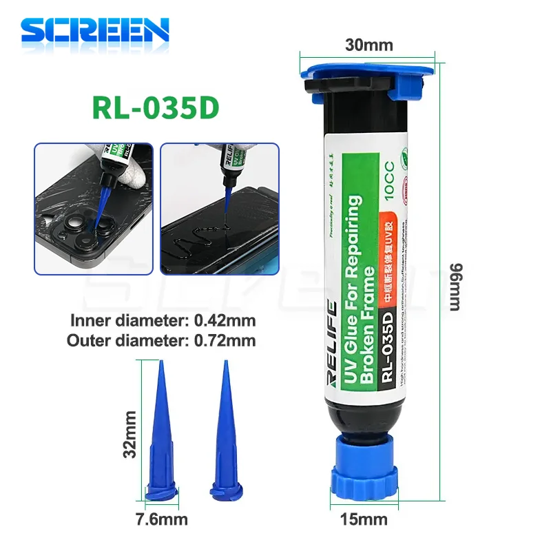 Repair UV Glue RELIFE RL-035D Repairing Broken Frame High temperature resistance and anti-aging Fast curing without whitening