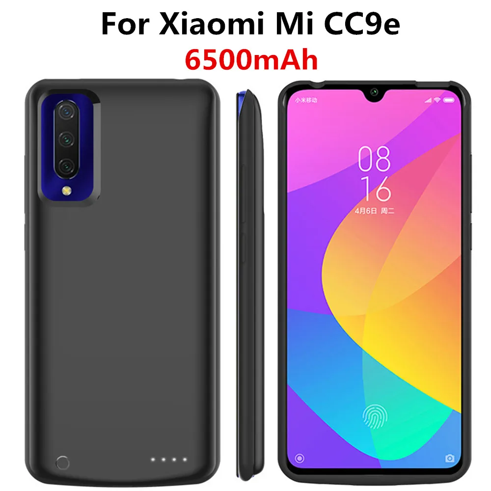 NTSPACE 6500mAh Battery Cases For Xiaomi Mi CC9e Backup Power Bank Charging Cover For Xiaomi CC9e External Battery Power Case
