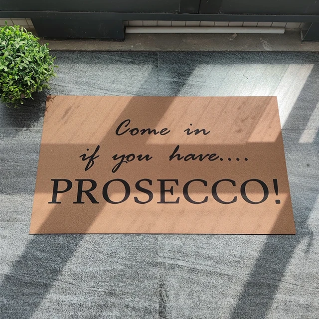 It's Prosecco Time Double Door Mat Prosecco Lover Doormat Large