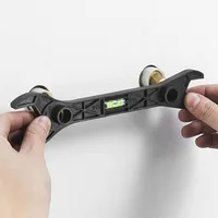 Clé multifonctionnelle à double tête avec niveau, clé de robinet manuelle, outils de réparation de plomberie pour tuyaux de robinet domestique, outils manuels 3
