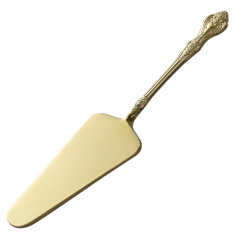 Gold Cake Shovel Spatula Baking Pastry Tools Wedding Cake Serve Party Decorating Shovel Restaurant Silverware
