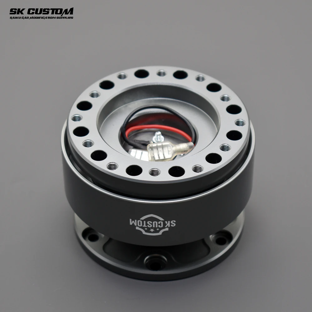 

SK CUSTOM Forged Aluminum Alloy Universal Car Tuning Steering Wheel Quick Release Hub Adapter Snap Off Boss Kit Auto Accessories