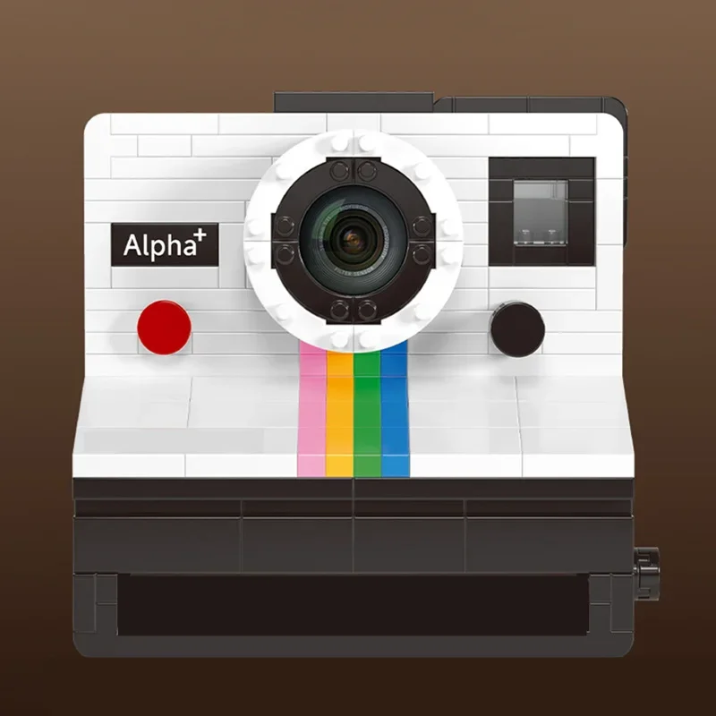 창의적인 원스텝 SX-70 카메라, 마이크로 미니 블록, 벽돌 장난감, 모델 빌딩, 어린이 크리스마스 선물, 2024 신제품, 802PCs