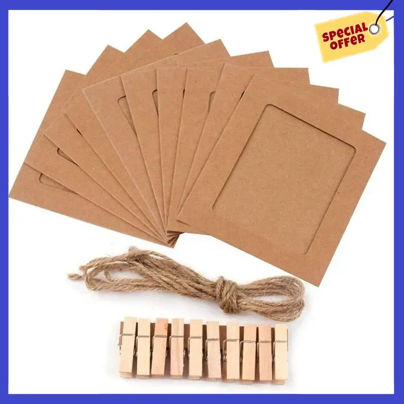 100PCS 6Inch Baby Shower Photo Frame Clip Wall Happy Birthday Banner DIY Wedding Anniversary Picture Party Favora01p