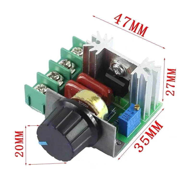 1PCS 2000W Adjustable Motor Speed Controller Voltage Regulator AC Motor Speed Controller 50-220V 25A