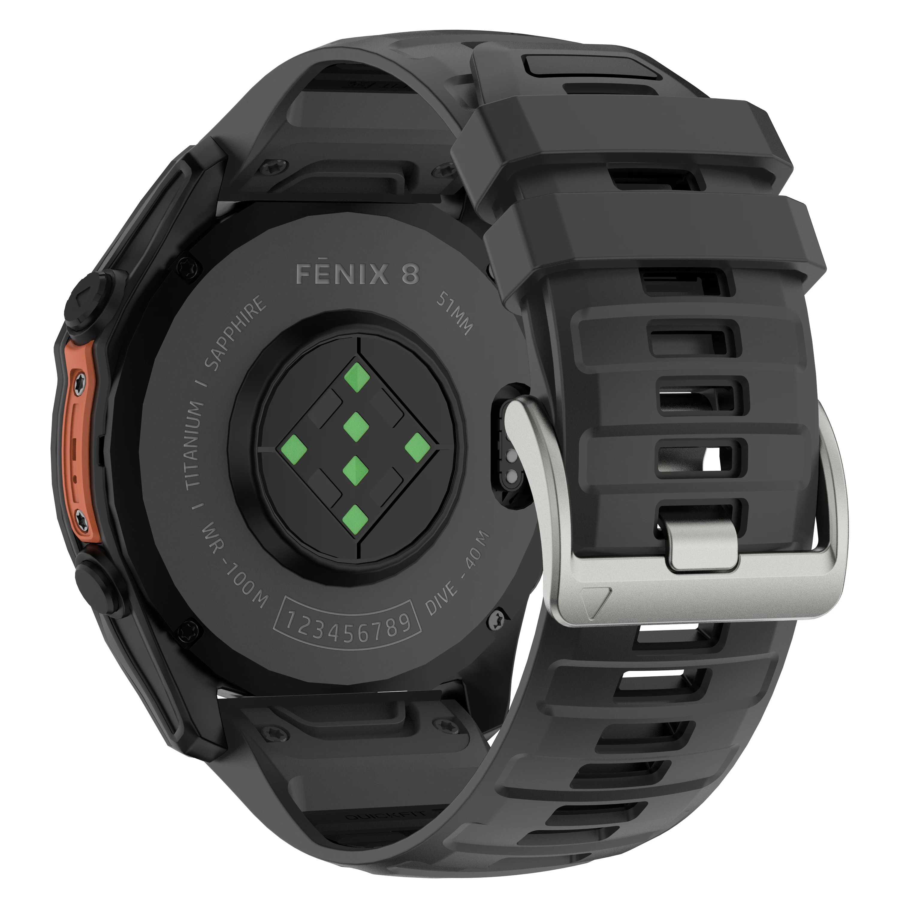 Premium Silicone QuickFit Watch Strap for Multisport GPS Watches