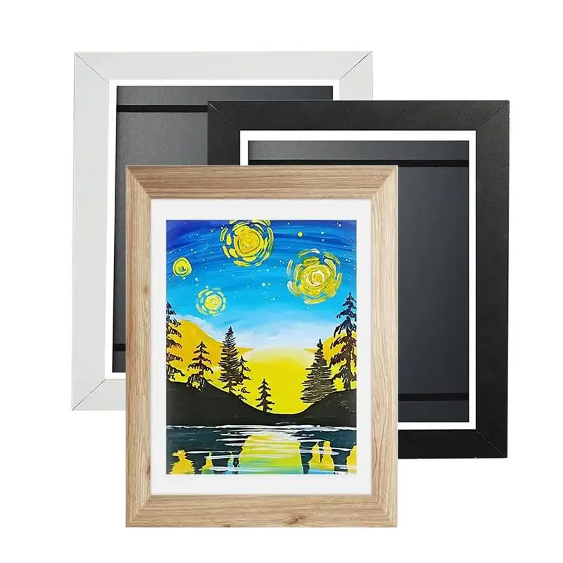 

Kid Artwork Frame Children Art Frames Photo Drawing Paintings Pictures Display Front Opening Photo Storage With 2 Hooks For home