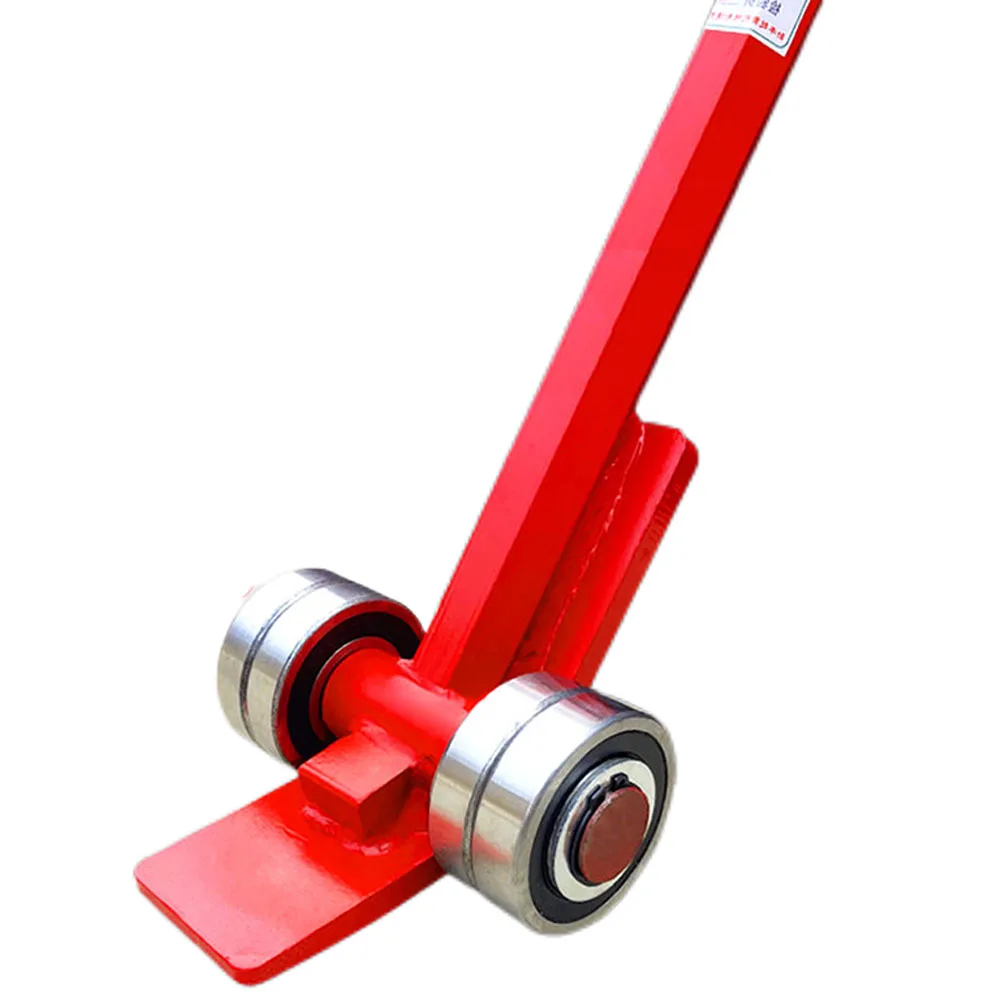 Wheeled Flat Head Pulley Lifting Crowbar Heavy Duty Thickened Seamless Steel Pipe Bearing Lifting And Handling Equipment