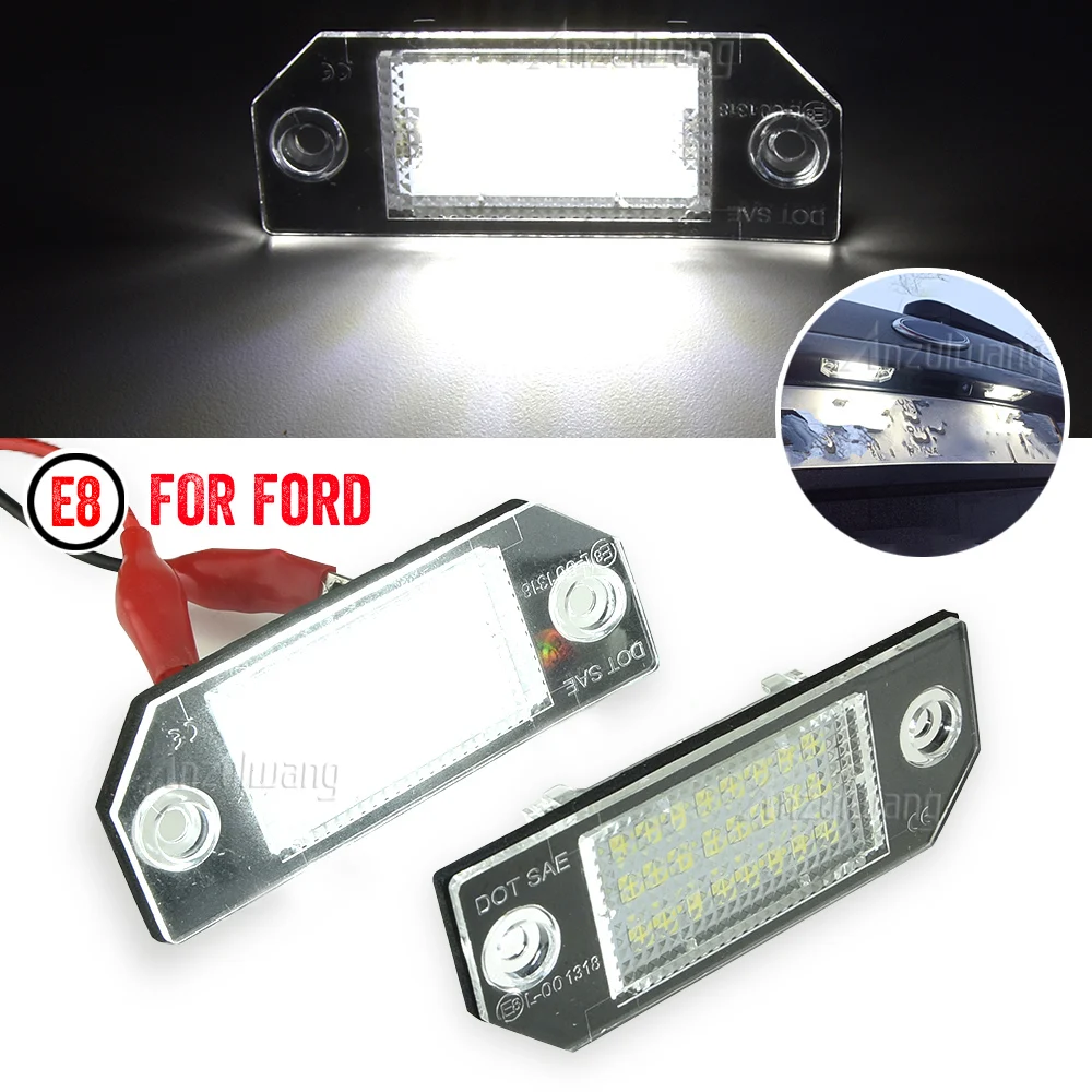 

1PCS For Ford Focus C-Max MK2 2003-2008 License Plate Lamp Cargo LED License Number Plate Light 12V White Canbus Lighting Bulb